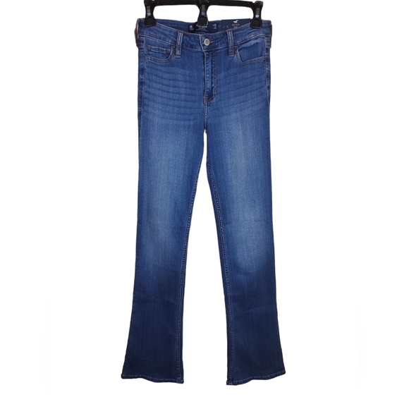 Hollister Junior Jeans Sz 3R Mid Rise Boot W26 L32 Stretch - Picture 1 of 6